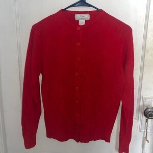 Women’s Bright Red Cardigan